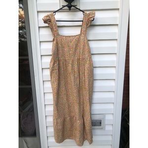 Midi Floral Smock Dress